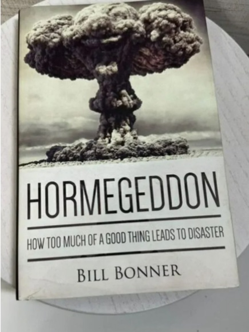 Hormegeddon Poster Print - Gray/Black Mushroom Cloud